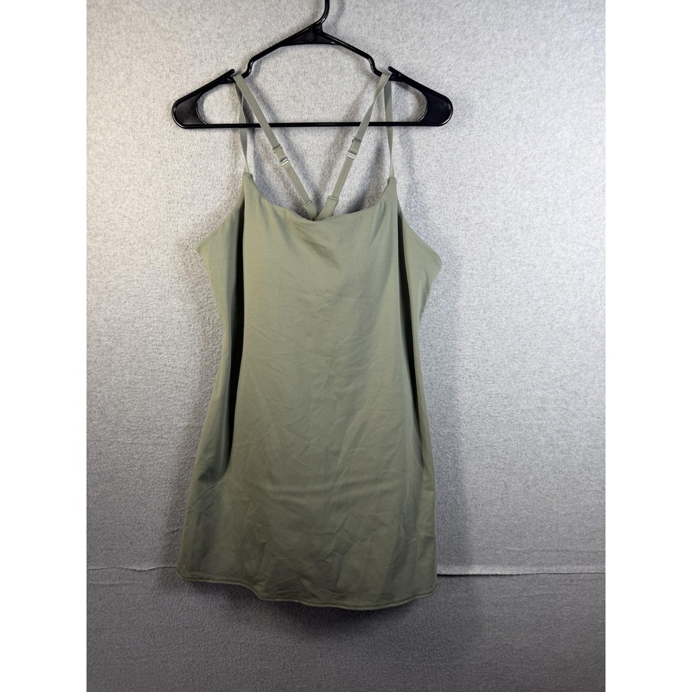 Danskin Dress Womens Large Green Slip Short Adjustable Strappy Scoop Neck Casual
